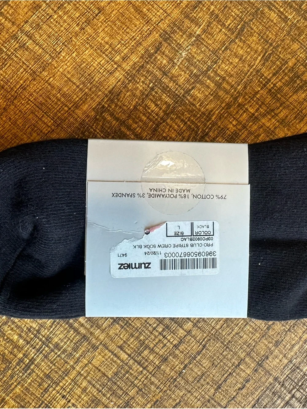 Pro Club Black & White Striped Crew Socks
